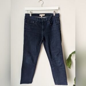 Tory Burch Cropped Skinny Jeans Dark Blue Wash – Size 28